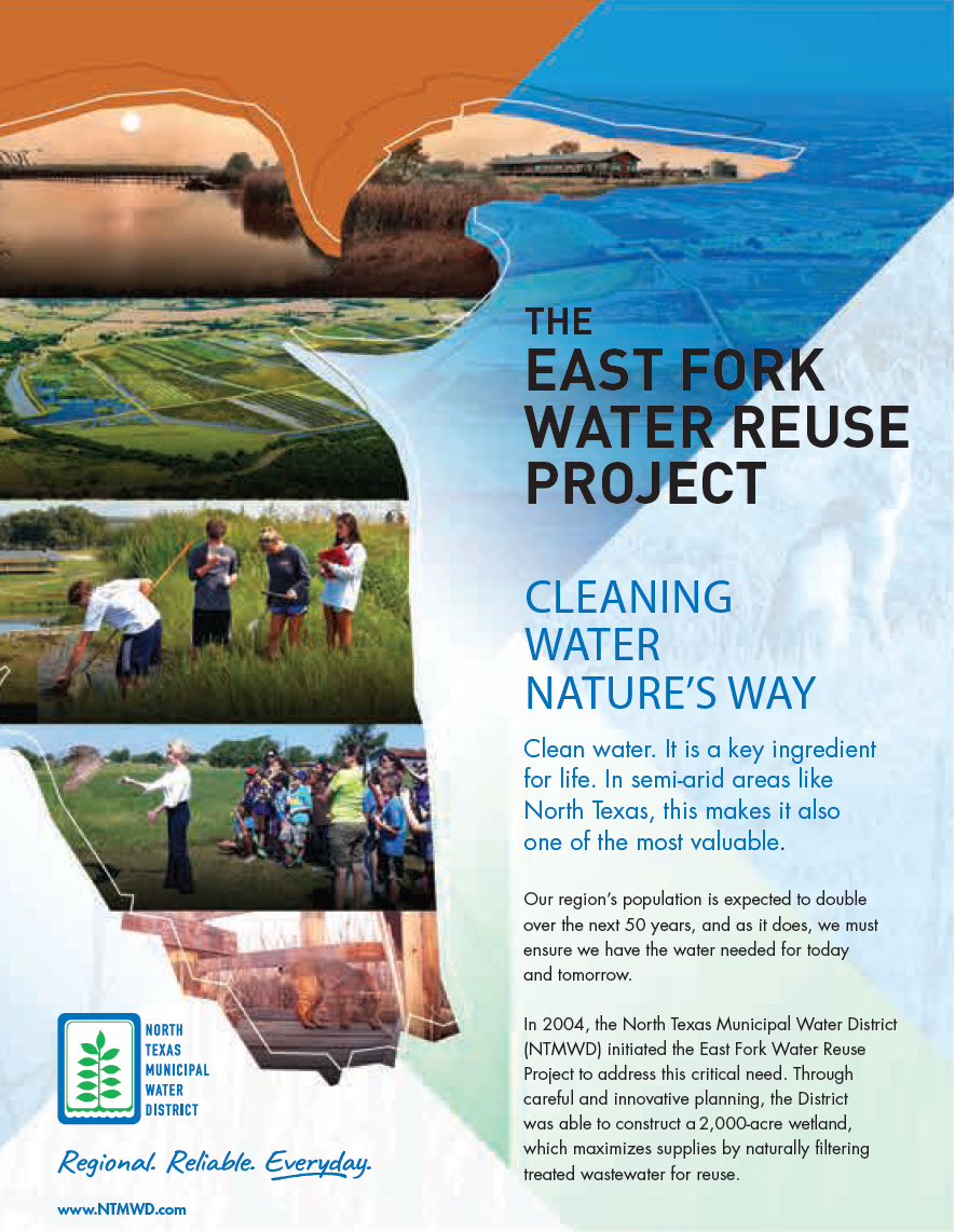 front cover of East Fork Water Reuse project brochure